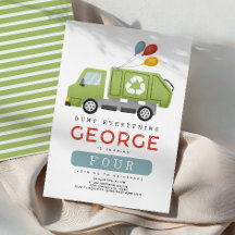 Jongens Groene Vuilnis Trash Truck Kinderen Verjaa