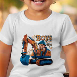 Jongens Grote Machtige Bouwmachine Kinder Shirts