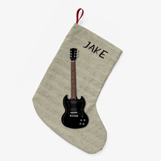 Jongens Guitar Specialized Kerstmis Stocking Kleine Kerstsok (Voorkant (Hangend))