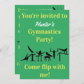 Jongens Gymnastics Birthday Party (Voorkant / Achterkant)