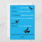 Jongens Gymnastics Birthday Party (Achterkant)