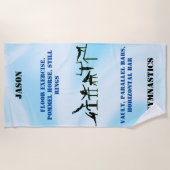 Jongens Gymnastiek Blauw Ombre Strandlaken w / Zij (Voorkant)