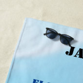 Jongens Gymnastiek Blauw Ombre Strandlaken w / Zij (In situ)