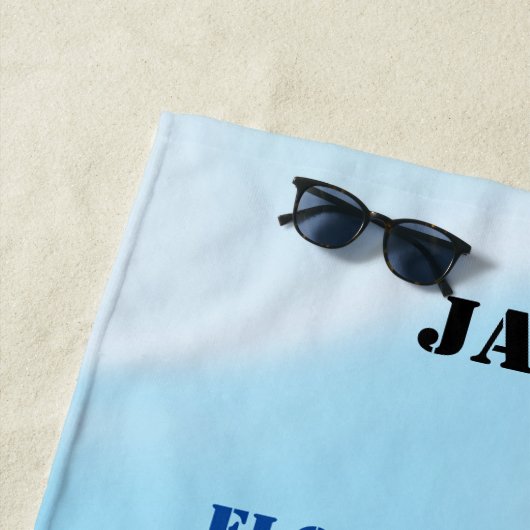 Jongens Gymnastiek Blauw Ombre Strandlaken w / Zij (In situ)