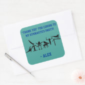 JONGENS Gymnastiek "Dank je" Party Stickers (Envelop)