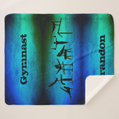 Jongens Gymnastiek Gymnast Gepersonaliseerd Sherpa Deken (Voorkant (horizontaal))