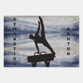 Jongens Gymnastiek Kerst Wrapping Papieren Bladset Inpakpapier Vel (Voorkant)