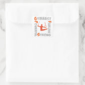 Jongens gymnastiek sticker op wit (Tas)