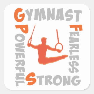 Jongens gymnastiek sticker op wit