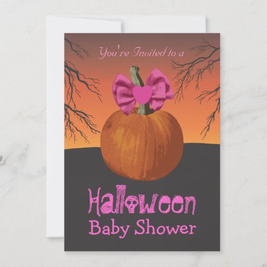 Jongens Halloween Baby Shower Invitations Kaart (Voorkant)
