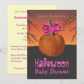 Jongens Halloween Baby Shower Invitations Kaart (Voorkant / Achterkant)