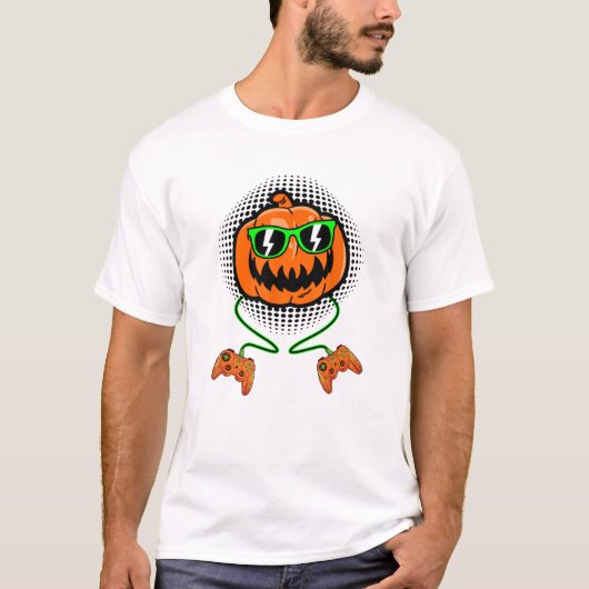 Jongens Halloween Gamer T-shirt (Voorkant)