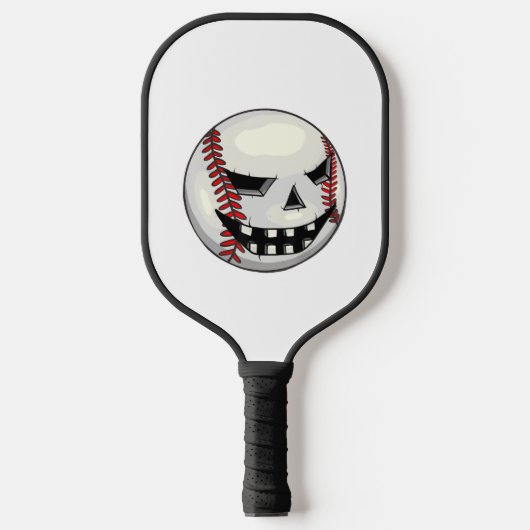 Jongens Halloween Jack O lantaarn honkbalspeler Pickleball Paddle (Voorkant)