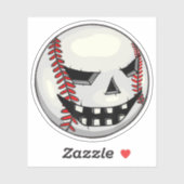 Jongens Halloween Jack O lantaarn honkbalspeler Sticker (Vel)