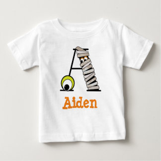 Jongens HALLOWEEN Mummy Shirt w Monogram Initiaal