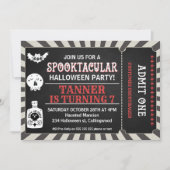 Jongens Halloween Ticket Verjaardag Uitnodiging (Voorkant)