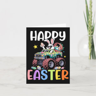 Jongens Happy Easter Monster Truck Easter Eggs Bun Kaart