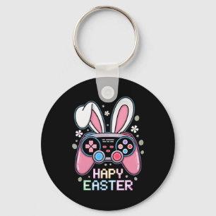 Jongens Happy Paasdag Konijntje Ei Videogame Kinde Sleutelhanger