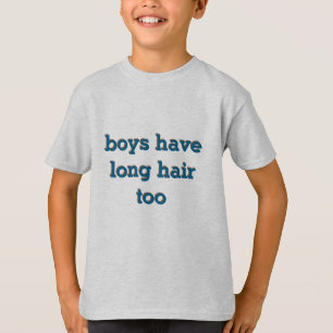 jongens hebben een lang haar t-shirt