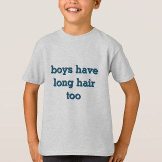 jongens hebben een lang haar t-shirt