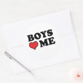 JONGENS HEBBEN VAN ME GEHOUDEN RONDE STICKER (Envelop)