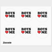JONGENS HEBBEN VAN ME GEHOUDEN RONDE STICKER (Vel)