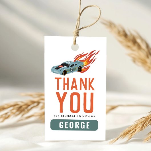 Jongens Heet Auto Verjaardag | Favoriet Koele Vlam Cadeaulabel