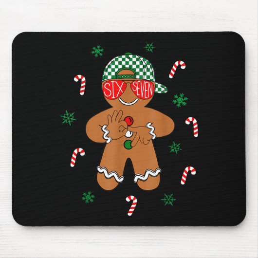 Jongens Heren Kerstmis 6 7 Peperkoek Grappig Meme Muismat (Voorkant)