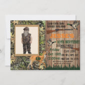 Jongens Herten Jacht Verjaardag Uitnodiging (Voorkant)