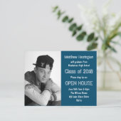 Jongens High School Afstuderen Foto-uitnodigingen Uitnodiging Briefkaart (Staand voorkant)