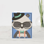 Jongens Hipster Mister Panda Beer Verjaardag (Achterkant)