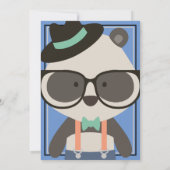 Jongens Hipster Mister Panda Beer Verjaardag Kaart (Achterkant)