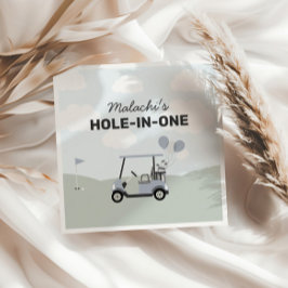 Jongens 'Hole-in-One Golf 1e verjaardag welkomstbo Servet