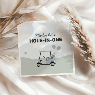 Jongens 'Hole-in-One Golf 1e verjaardag welkomstbo Servet