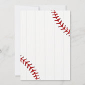 Jongens Honkbal 1e Verjaardag uitnodiging (Achterkant)