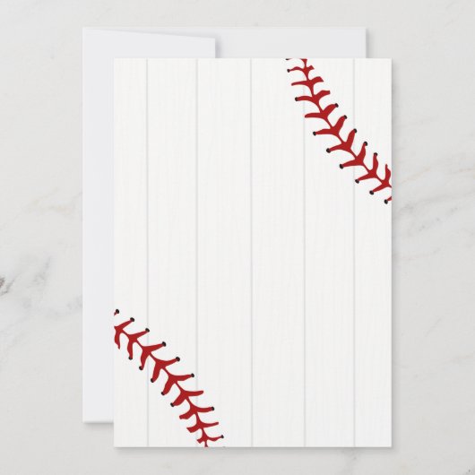 Jongens Honkbal 1e Verjaardag uitnodiging (Achterkant)