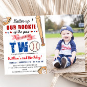 Jongens Honkbal 2e Verjaardagsfeestje Batter Up Fo Kaart