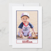 Jongens Honkbal 2e Verjaardagsfeestje Batter Up Kaart (Achterkant)