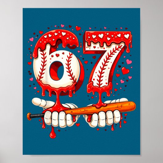 Jongens Honkbal 67 Ijsdruppel Poster (Voorkant)