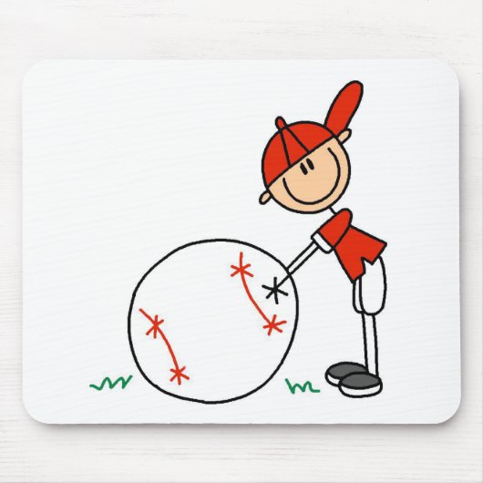 Jongens Honkbal Aanpassen Muismat (Voorkant)