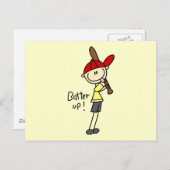 Jongens Honkbal Batter Up Tshirts en geschenken Briefkaart (Voorkant / Achterkant)