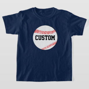 Jongens honkbal T-shirt met aangepaste kleur en te