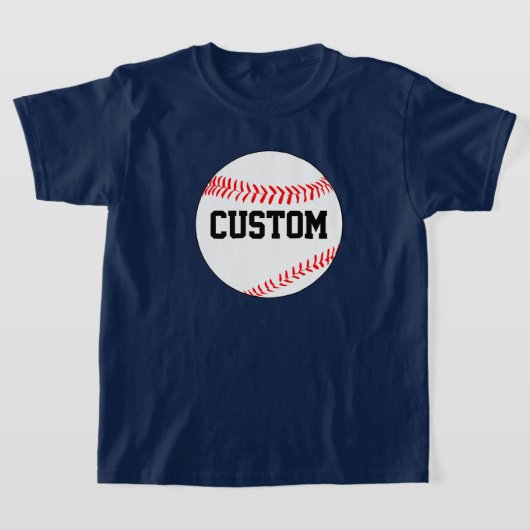 Jongens honkbal T-shirt met aangepaste kleur en te (Laagn)