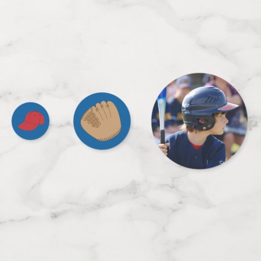 Jongens honkbal thema verjaardag confetti (Achterkanten)