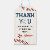 Jongens Honkbal Verjaardag Dank u Cadeaulabel (Voorkant)