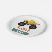 Jongens Hot Truck Kids Verjaardag Papieren Bordje (Gekanteld)