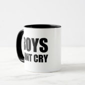 Jongens huilen niet mok (Voorkant links)