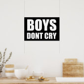 Jongens huilen niet poster (Keuken)
