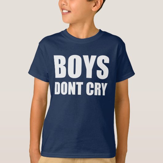 Jongens huilen niet t-shirt (Voorkant)