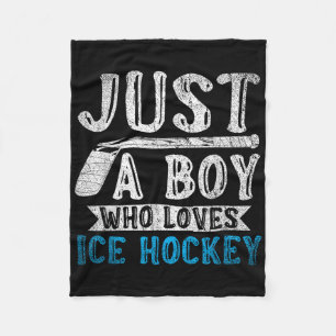 Jongens Ice Hockey Player Ice Hockey Fan Ice Hocke Fleece Deken